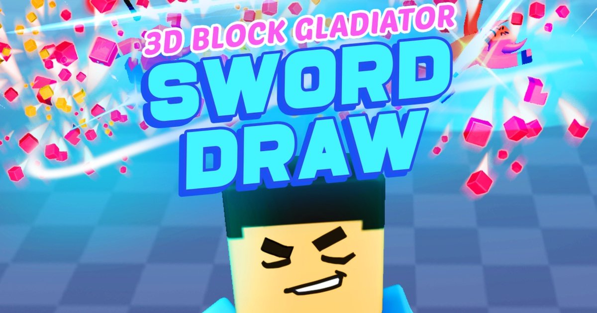 3D Block Gladiator: Sword Draw