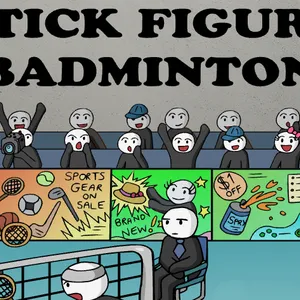 Stick Figure Badminton